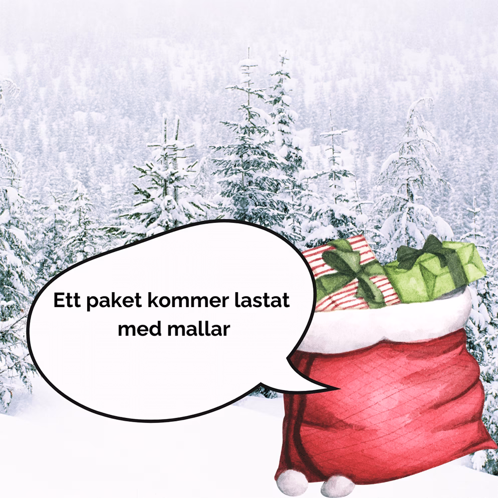 Ett paket kommer lastat med mallar